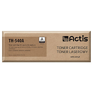 Actis TH-540A toneris HP printerim; HP 125A CB540A, Canon CRG-716B nomaiņa; standarts; 2400 lappuses; melns