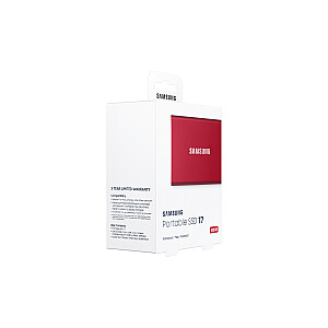 Samsung portatīvais SSD T7 500 GB sarkans
