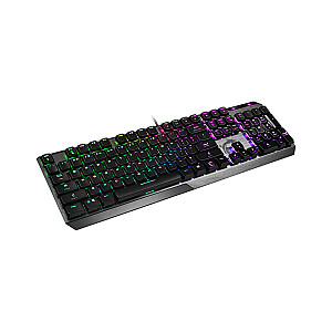 Tastatūra MSI Vigor GK50 USB QWERTY US English Black Metallic