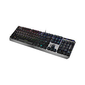 Tastatūra MSI Vigor GK50 USB QWERTY US English Black Metallic