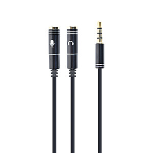 Gembird! 3,5 mm mini ligzda / 4PIN / 0 audio mikrofona adapteris. audio kabelis 0,2 m 2 x 3,5 mm Melns
