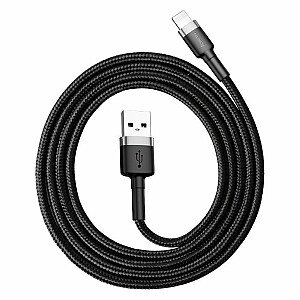 Кабель Lightning USB Baseus Cafule 1.5А 2м (серо-черный)