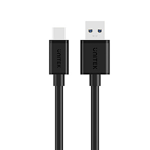 UNITEK Y-C474BK USB kabelis 1 m USB 3.2 Gen 1 (3.1 Gen 1) USB A USB C Melns
