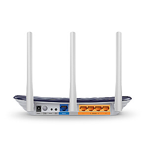 TP-LINK Archer C20 AC750 V4.0 Fast Ethernet bezvadu maršrutētājs divjoslu (2,4 GHz / 5 GHz) 4G Navy