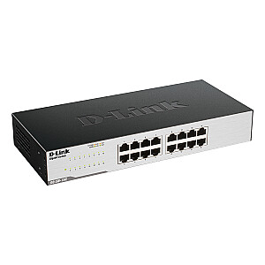 D-Link GO-SW-16G Неуправляемый L2 Gigabit Ethernet (10/100/1000) 1U Черный