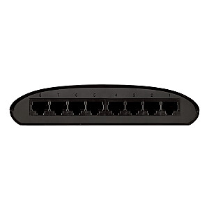 D-Link DES-1008D nepārvaldīts ātrs Ethernet (10/100) melns