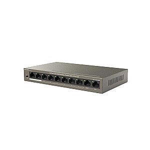 Tenda TEF1110P-8-63W tīkla slēdzis Nepārvaldīts Fast Ethernet (10/100) Power over Ethernet (PoE) Melns
