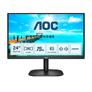 Monitor  AOC B2 24B2XDAM 60,5 cm (23,8 collas) LED displejs, 1920 x 1080 pikseļi, Full HD, melns
