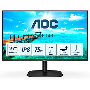 AOC B2 27B2DA 68,6 cm (27 collas) LED displejs 1920 x 1080 pikseļi Full HD melns