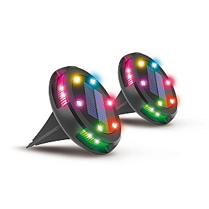 Komplektā 2 Activejet LARIX RGB saules LED spuldzes