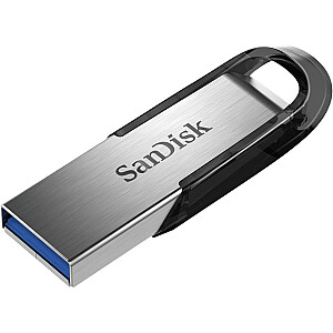 SanDisk ULTRA FLAIR 64 GB USB Type-A 3.0 USB disks melns, sudrabs