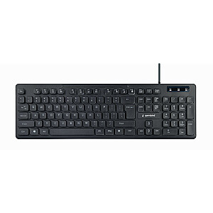 Gembird KB-UML-02 Мультимедийная клавиатура с радужной подсветкой, черная, раскладка США