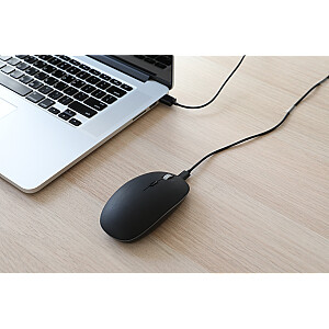 POUT HANDS4 — bezvadu datora pele ar ātrās uzlādes funkciju, melna