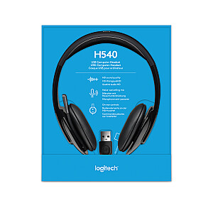 Logitech H540 USB austiņu galvas stīpa USB tipa A melns