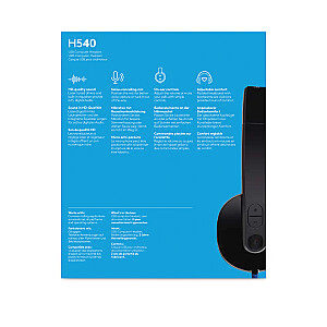 Logitech H540 USB austiņu galvas stīpa USB tipa A melns