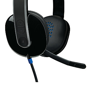 Logitech H540 USB austiņu galvas stīpa USB tipa A melns