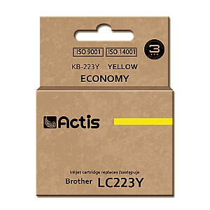 Actis KB-223Y tinte Brother printerim; Rezerves Brother LC223Y; standarts; 10 ml; dzeltens