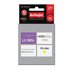 Activejet AB-985YN tinte (aizstāj Brother LC985Y; Supreme; 19,5 ml; dzeltena)