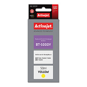 Activejet AB-5000Y tinte (aizstāj Brother BT-5000Y; Supreme; 50 ml; dzeltena)