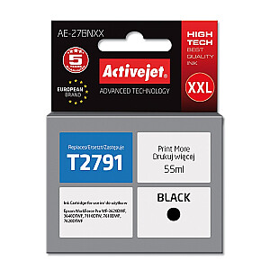 Activejet AE-27BNXX tinte Epson printerim, Epson 27XXL T2791 nomaiņa; Augstākā; 55 ml; melns
