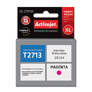 Activejet AE-27MNX tinte Epson printerim, Epson 27XL T2713 nomaiņa; Augstākā; 18 ml; violets