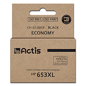 Чернила Actis KH-653BKR для принтера HP, замена HP 653XL 3YM75AE; Премиум; 20мл; 575 страниц; черный