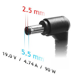 Akyga strāvas adapteris/invertors AK-ND-10 iekšējais 90W melns