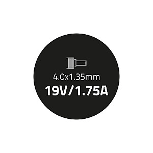 Адаптер питания Qoltec 51507.33W для Asus | 33 Вт | 19В | 1,75 А | 4,0*1,35 | +кабель питания