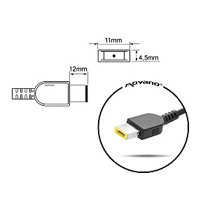 зарядное устройство для ноутбука mitsu 20v 4.5a (прямоугольное 11.0x4.5 pin - Yoga) - lenovo