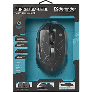 Мышь Defender Forced GM-020L Ambidextrous USB Type-A Optical 3200 DPI