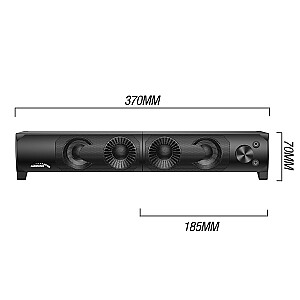 2 vienā datora skaļrunis Soundbar Dators RGB LED gaismas stereo spēle USB 2 x 3W AUX 3,5 mm