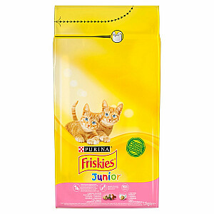 FRISKIES Junior Цыпленок с овощами и молоком - Сухой корм для кошек - 1,5 кг