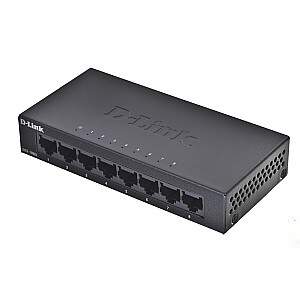 D-Link DGS-108GL Неуправляемый гигабитный Ethernet (10/100/1000), черный