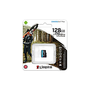 Kingston Technology Canvas Go! Plus 128 GB MicroSD UHS-I Class 10 atmiņas karte