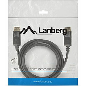 Кабель Lanberg DisplayPort — DisplayPort 1,8 м, черный (CA-DPDP-10CC-0018-BK)