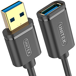 USB kabelis Unitek USB-A uz USB-A 0,5 m melns (Y-C456GBK)