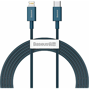 Baseus USB-C uz Lightning kabelis, 1 m, zils (BSU2662BLU)