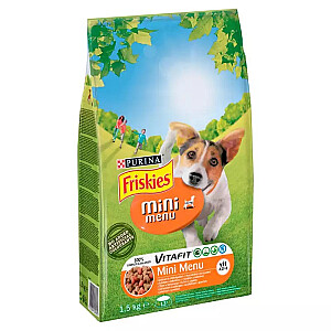 FRISKIES Mini Menu Vistas gaļa ar dārzeņiem - sausā barība suņiem - 1,5 kg