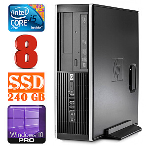 Personālais dators HP 8100 Elite SFF i5-650 8GB 240SSD DVD WIN10Pro