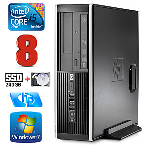 Personālais dators HP 8100 Elite SFF i5-650 8GB 240SSD+1TB DVD WIN7Pro