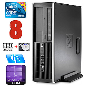 Personālais dators HP 8100 Elite SFF i5-650 8GB 240SSD+2TB DVD WIN10Pro