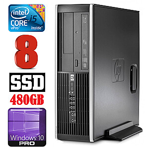 Personālais dators HP 8100 Elite SFF i5-650 8GB 480SSD DVD WIN10Pro