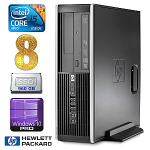Personālais dators HP 8100 Elite SFF i5-650 8GB 960SSD DVD WIN10Pro