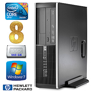 Personālais dators HP 8100 Elite SFF i5-650 8GB 960SSD DVD WIN7Pro