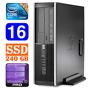 Personālais dators HP 8100 Elite SFF i5-650 16GB 240SSD DVD WIN10Pro