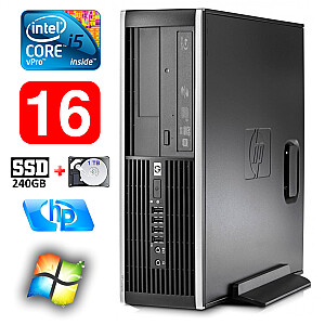 Personālais dators HP 8100 Elite SFF i5-650 16GB 240SSD+1TB DVD WIN7Pro