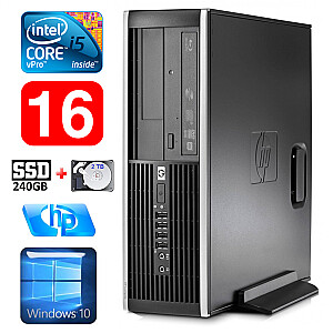 Personālais dators HP 8100 Elite SFF i5-650 16GB 240SSD+2TB DVD WIN10