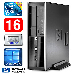 Personālais dators HP 8100 Elite SFF i5-650 16GB 960SSD DVD WIN10