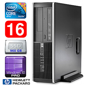 Personālais dators HP 8100 Elite SFF i5-650 16GB 960SSD DVD WIN10Pro