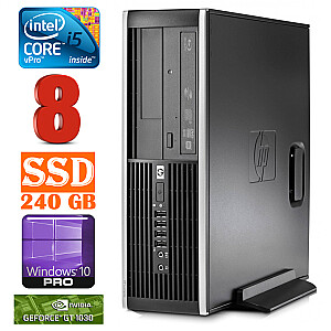 Personālais dators HP 8100 Elite SFF i5-650 8GB 240SSD GT1030 2GB DVD WIN10Pro